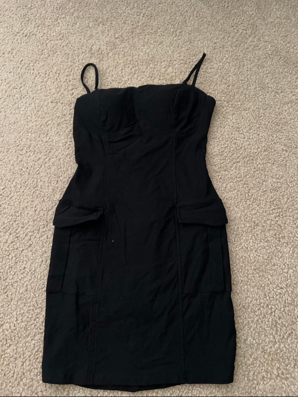 Windsor Black Spaghetti-Strap Sheath Dress